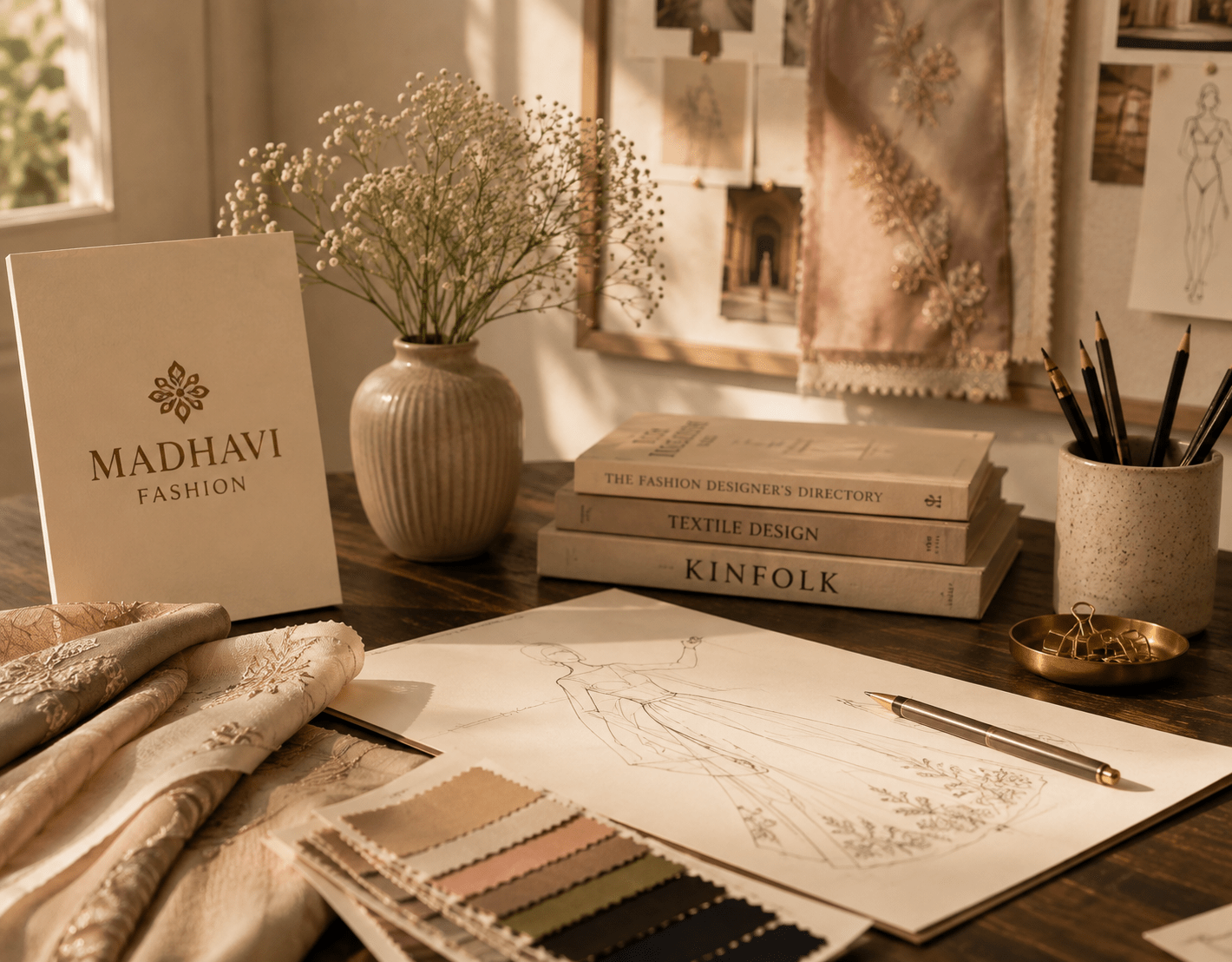 Elegant women's ethnic and contemporary fashion from Madhavi Fashions